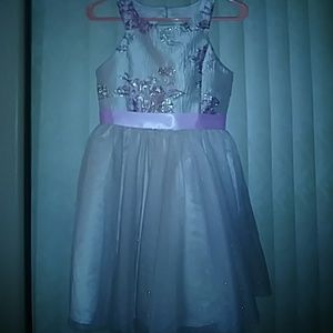 Zunie- Pink/Gold/Cream dress size 12 (girls)